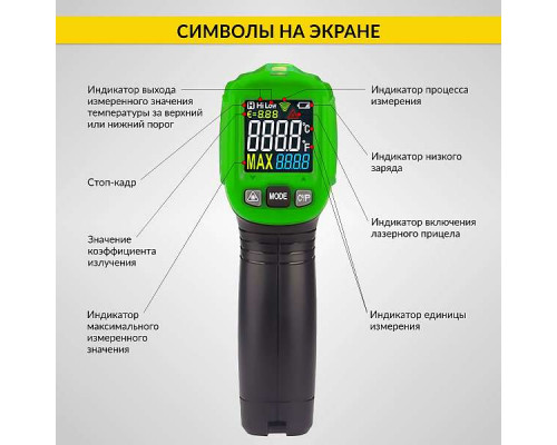 Автомобильный бесконтактный термометр (пирометр) iCartool IC-M650