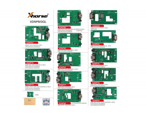 Программатор Xhorse VVDI Multi Prog + набор MQB адаптеров 13 шт.